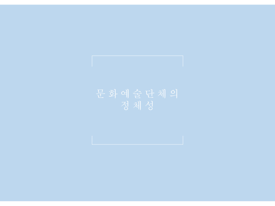 문화예술단체의 정체성