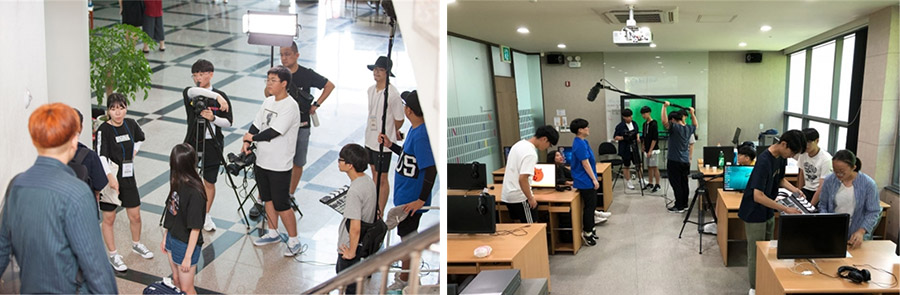 제천 청소년 연기영상캠프 레디액션 촬영 현장